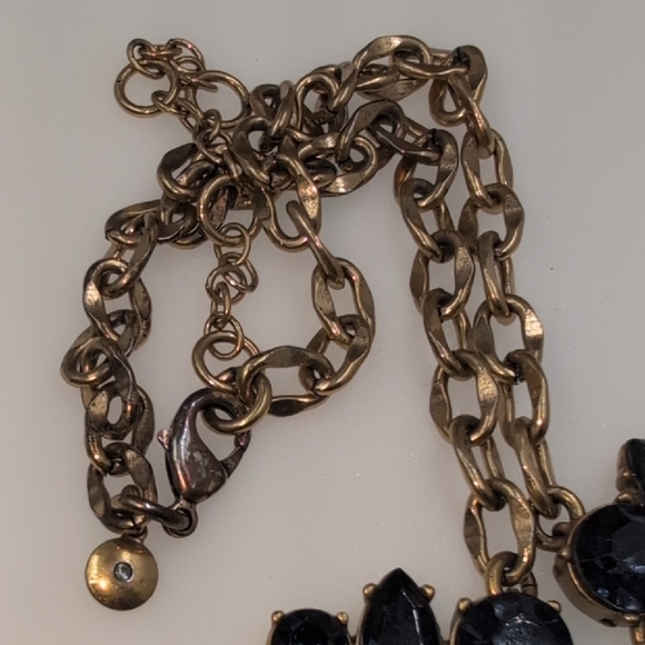 J. Crew Blue and Gold Statement Necklace - Picture 5 of 6